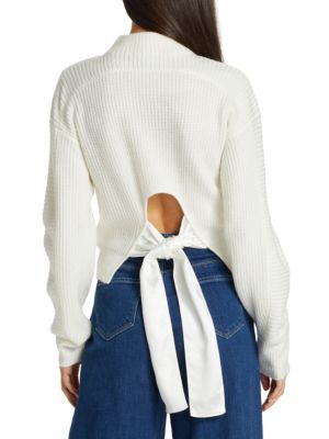 Design History
 Rib-Knit Tie-Back Sweater