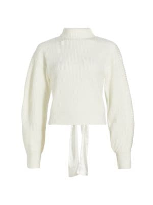 Design History
 Rib-Knit Tie-Back Sweater