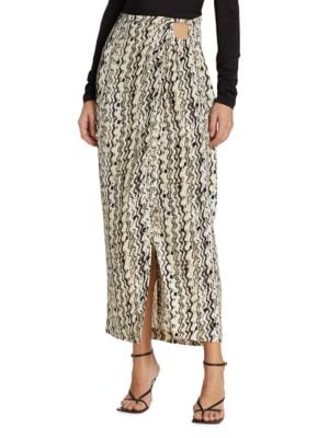 Nanushka
 Solice Wavy Split Midi Skirt