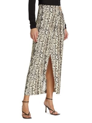 Nanushka
 Solice Wavy Split Midi Skirt