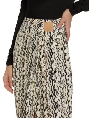 Nanushka
 Solice Wavy Split Midi Skirt