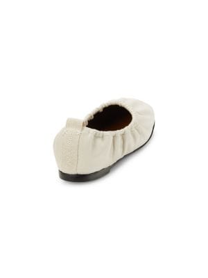 rag & bone
 Elly Ruched Leather Ballet Flats