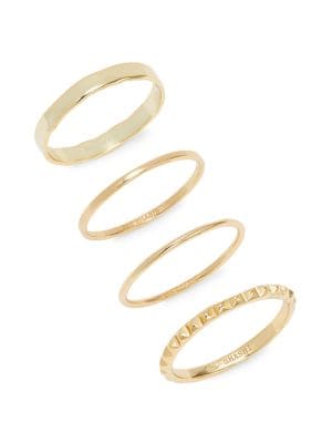 Saks Fifth Avenue
 14K Yellow Gold & 0.125 TCW Diamond Double Row Half Eternity Ring