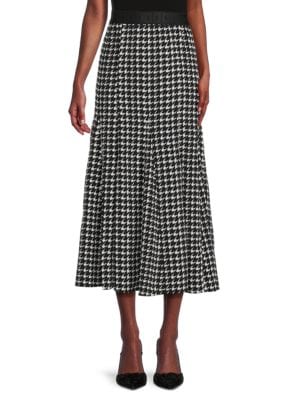 Karl Lagerfeld Paris
 Houndstooth Pleated Maxi Skirt