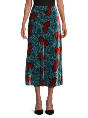 Area Stars
 Kelsey Print Accordion Pleated Midi Skirt