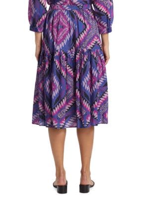 ba&sh
 Venus Cotton Geometric Midi Skirt