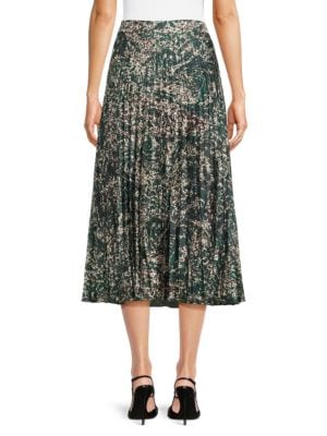 Area Stars
 Kelsey Print Accordion Pleated Midi Skirt