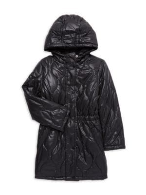 Urban Republic
 Little Boy's & Boy's Quilted Hooded Longline Jacket