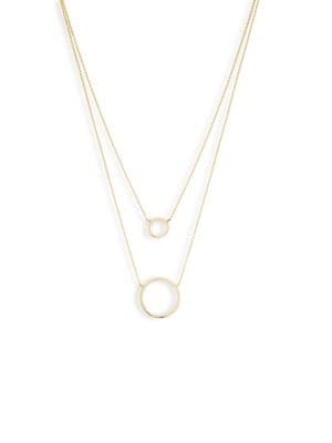 Saks Fifth Avenue
 14K Yellow Gold Double Layer Necklace