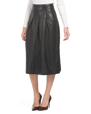 Leather Midi Skirt