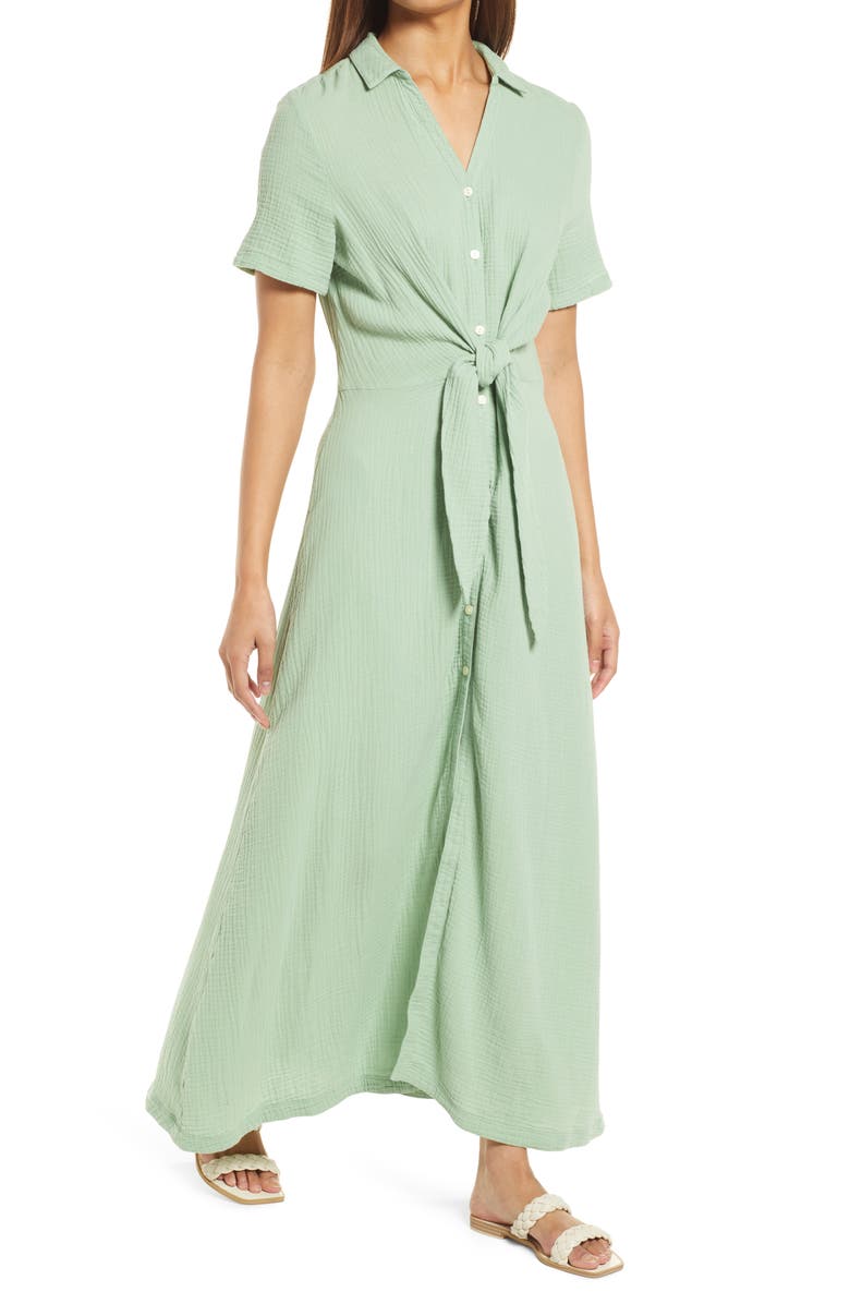 Caslon® Gauze Vacation Shirtdress