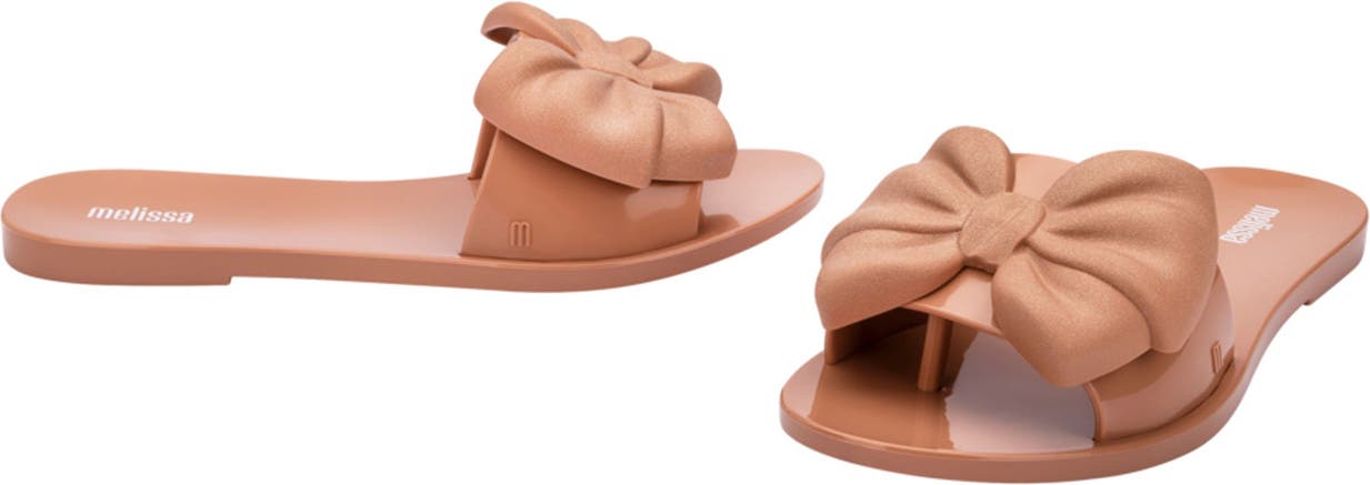 MELISSA Babe II Bow Slide Sandal, Alternate, color, BEIGE