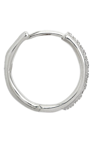 MONICA VINADER Medium Riva Wave Diamond Hoop Earrings