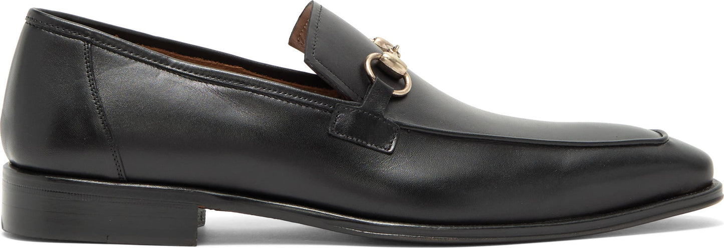 MEZLAN Academy Horsebit Loafer, Alternate, color, BLACK