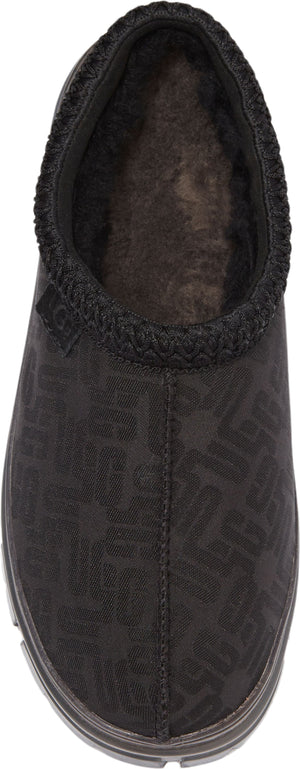 UGG<sup>®</sup> Tasman Monogram UGGplush<sup>™</sup> Lined Slipper, Alternate, color, BLACK