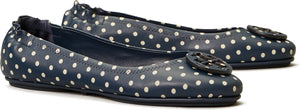 TORY BURCH Minnie Travel Ballet Flat, Main, color, CLASSIC DOTS NAVY