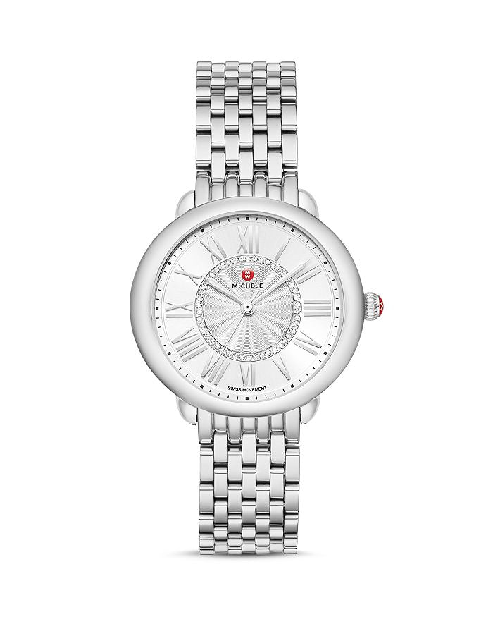 MICHELE - Serein Mid Stainless Diamond Dial Watch, 36mm