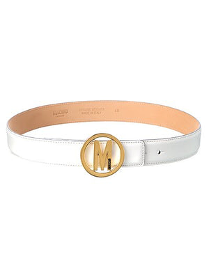 Moschino Logo Patent Belt