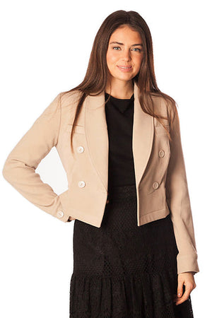 Cropped Wool Blazer