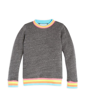 SOL ANGELES - Girls' Neon Trim Heathered Sweatshirt - Little Kid, Big Kid