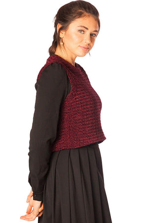 Knit Vest Overlay Dress