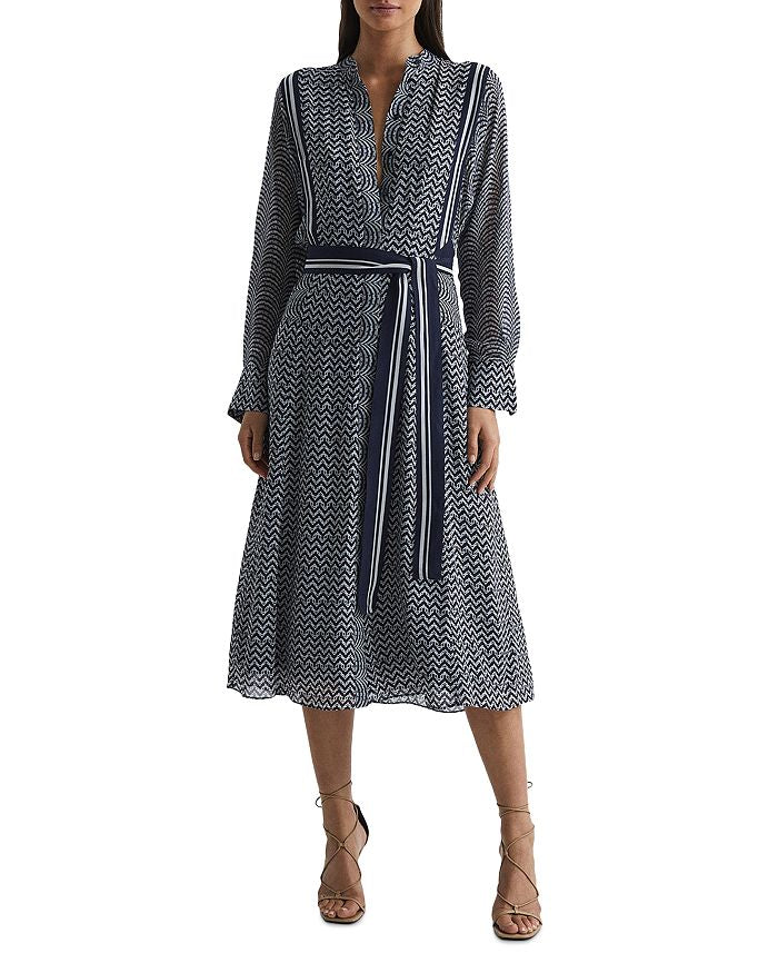 REISS - Tanya Printed Midi Dress