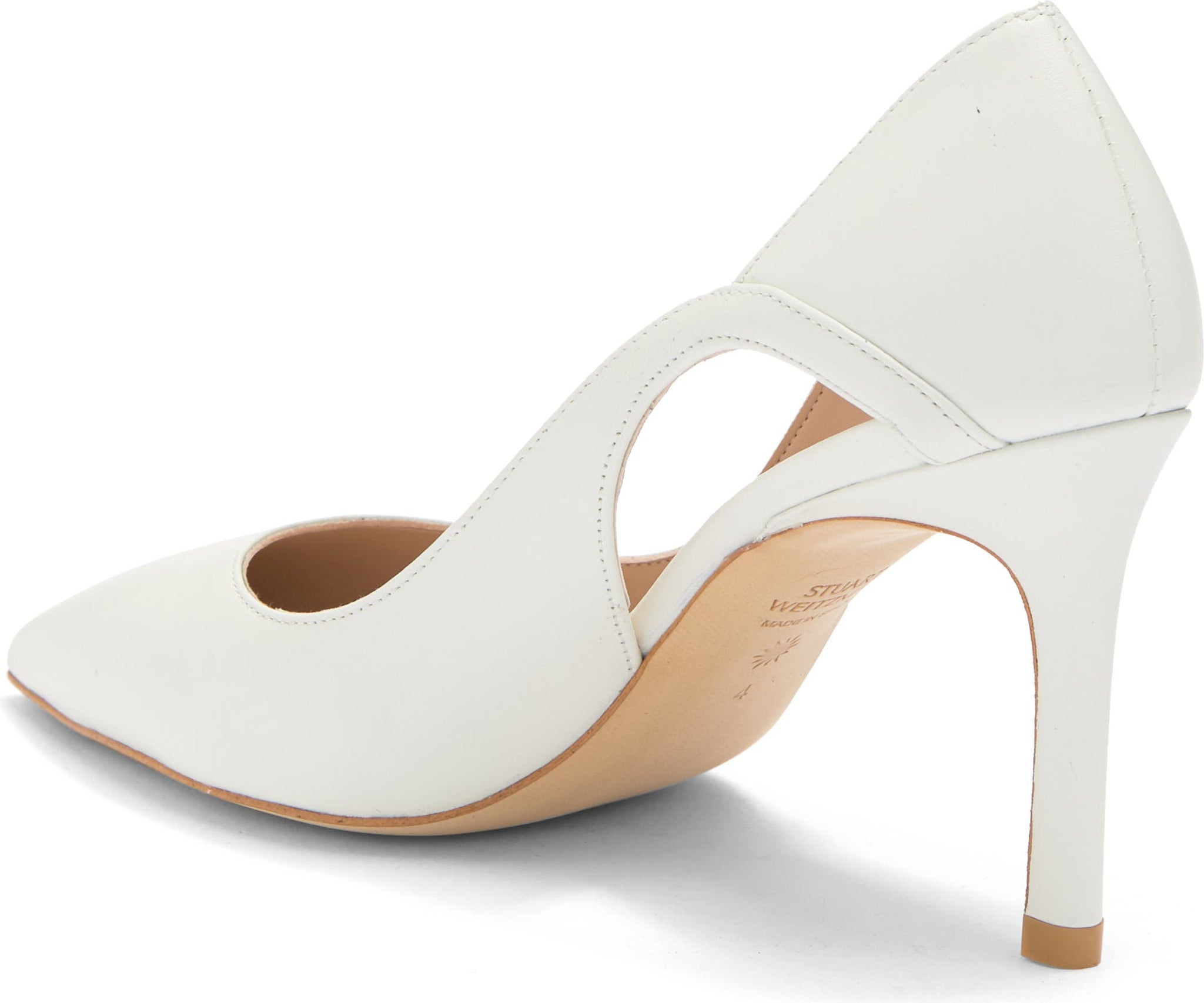 STUART WEITZMAN Mariposa Cutout Pump, Main, color, WHITE