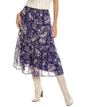 ba&sh Tiered Midi Skirt