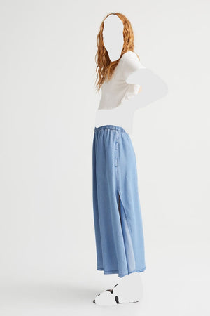 Long Denim Skirt