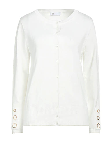 DIANA GALLESI Cardigan White 68% Viscose, 32% Polyamide