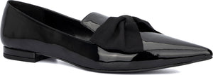 FASHION TO FIGURE Belinda Bow Flat, Main, color, BLACK