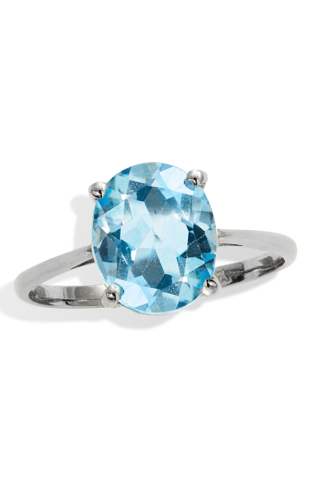 SAVVY CIE JEWELS Sterling Silver Blue Topaz Ring, Main, color, BLUE