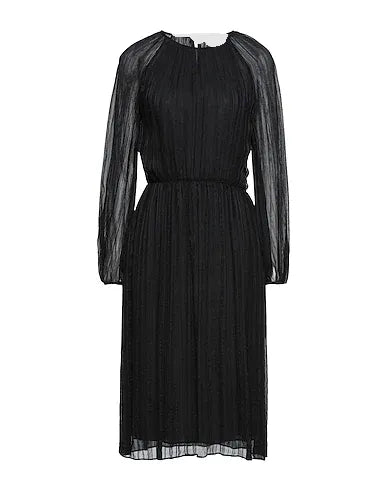 VANESSA BRUNO Midi dress Black 57% Viscose, 43% Silk