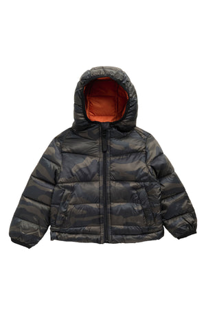 URBAN REPUBLIC Chevron Quilted Packable Puffer Jacket, Main, color, OLIVE CAMO