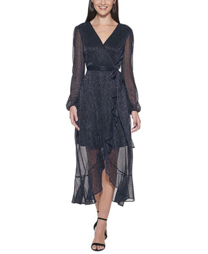 kensie - Ruffled Faux-Wrap Dress