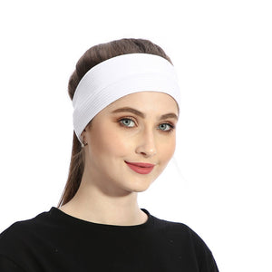 2019 Summer Casual Solid Ribbed Headband For Women Hairband Girls Ladies Female Flat Elastic Bands Turban Wraps Hair Accessories