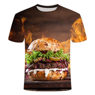 2022 popular products men's T-shirt y2kclots, McDonald's fries hamburger pattern, 3D printed T-shirt fashion products