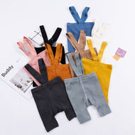 2023 Spring Summer Baby Shorty Tights New Soft Cotton Knit Kids Children Boy Girl Shorts Suspenders Tights