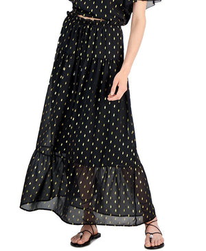 INC International Concepts - Women's Clip-Dot Tiered Maxi Skirt