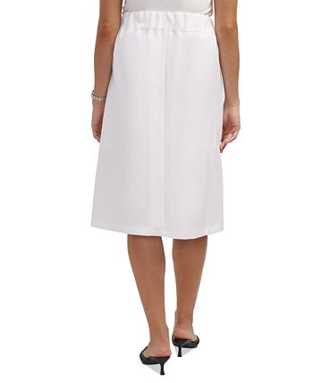 Anne Klein - Women's Pull-On Tie-Detail A-Line Skirt