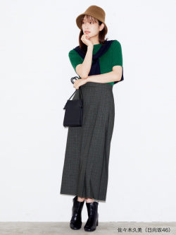 Side Pleated Narrow Skirt