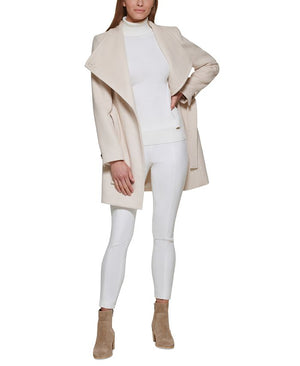 Calvin Klein - Asymmetrical Belted Wrap Coat