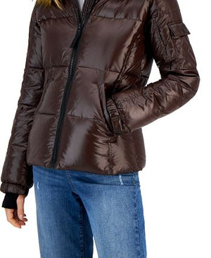 S13 - Allie Faux-Fur-Trim Hooded Puffer Coat