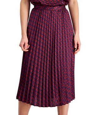 Tahari ASL - Women's Printed Pleated Midi Skirt