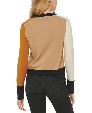 DKNY Jeans - Women's Colorblocked Crewneck Sweater