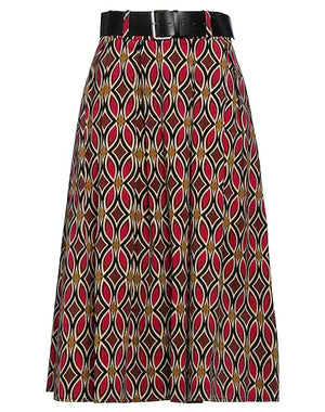 SOUVENIR Midi skirt Fuchsia 100% Cotton