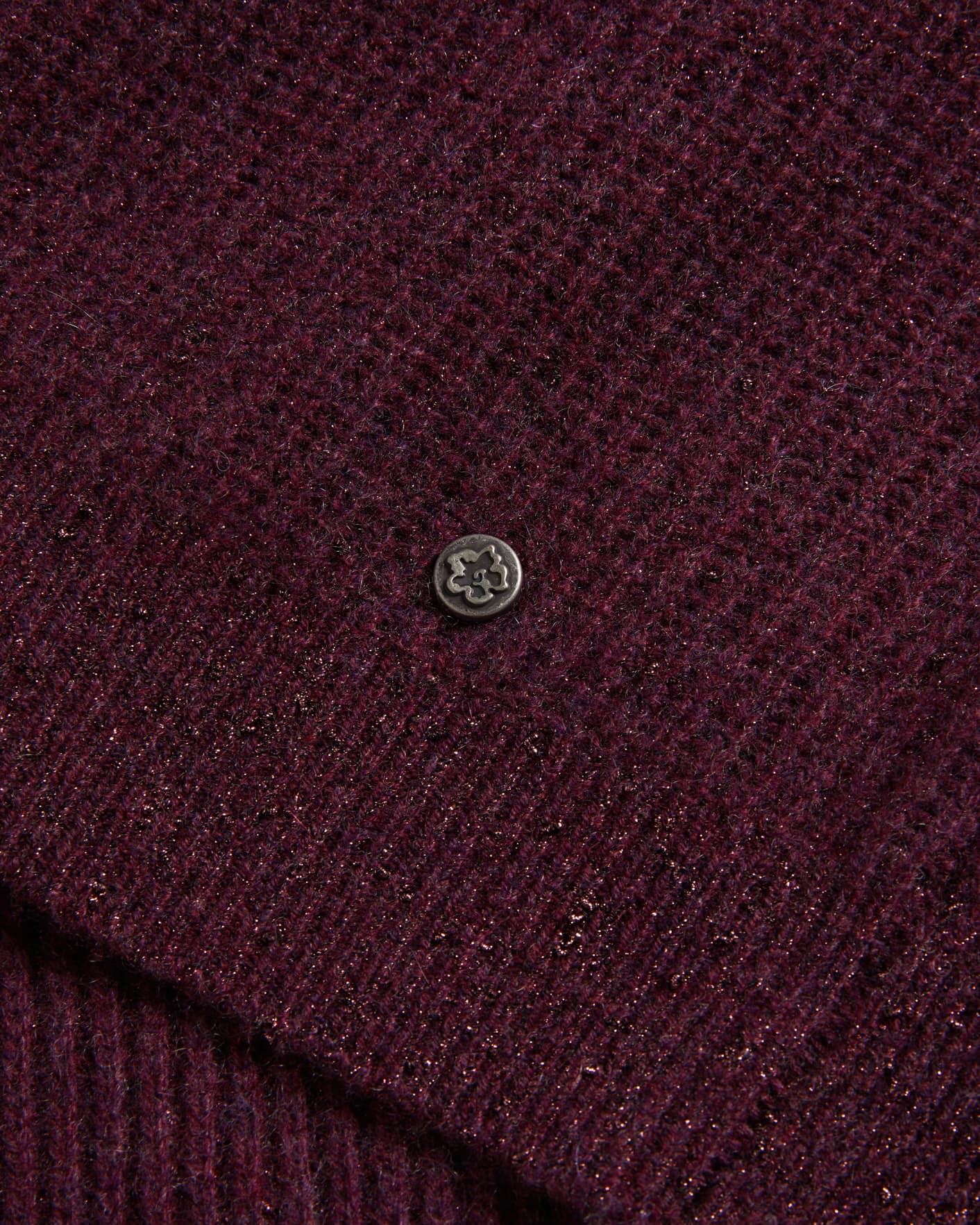 Deep Purple Cashmere And Lurex Blend Jumper Ted Baker