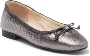 COLE HAAN Keira Suede Ballet Flat, Main, color, PEWTER LIZ