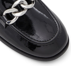 CALL IT SPRING Torii Curb Chain Vegan Loafer, Alternate, color, BLACK