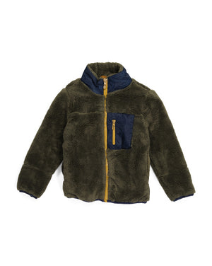 Little Boy Sherpa Zip Up Jacket